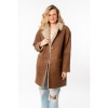 Geaca Lunga de Piele Dama Mauritius Camel MWXofia