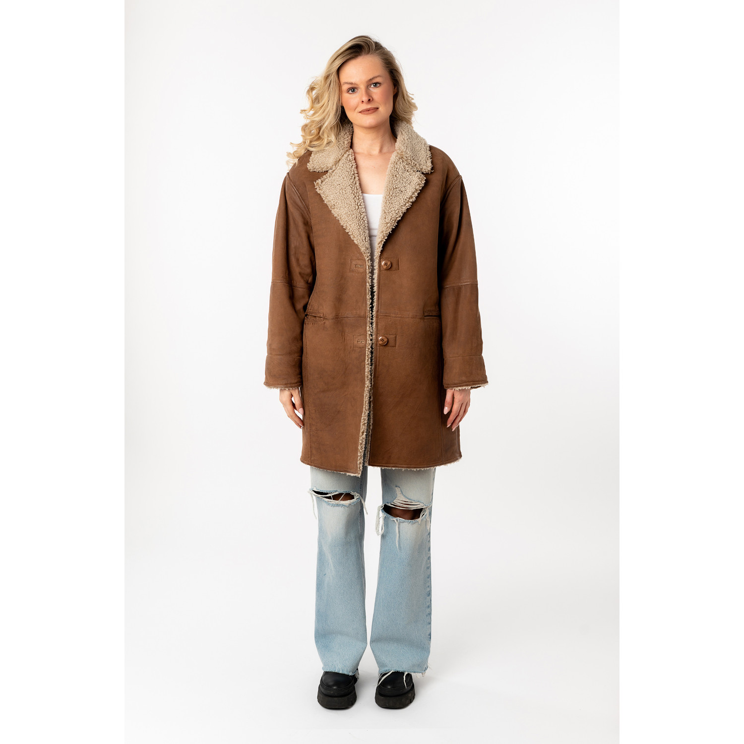 Geaca Lunga de Iarna din Piele Dama Mauritius Camel MWXofia – Black Friday Geaca Lunga de Iarna din Piele Dama Mauritius Camel MWXofia – Black Friday