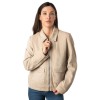 Geaca de Piele Dama Mauritius Alb Ivoriu MWYaima - readytowear.ro