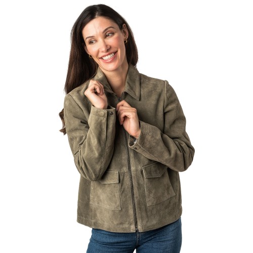 Geaca de Piele Dama Mauritius Verde Deschis MWYaima