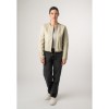 Geaca de Piele Dama Mauritius Alb Ivoriu MWYalou - readytowear.ro