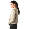 Geaca de Piele Dama Mauritius Alb Ivoriu MWYalou - readytowear.ro
