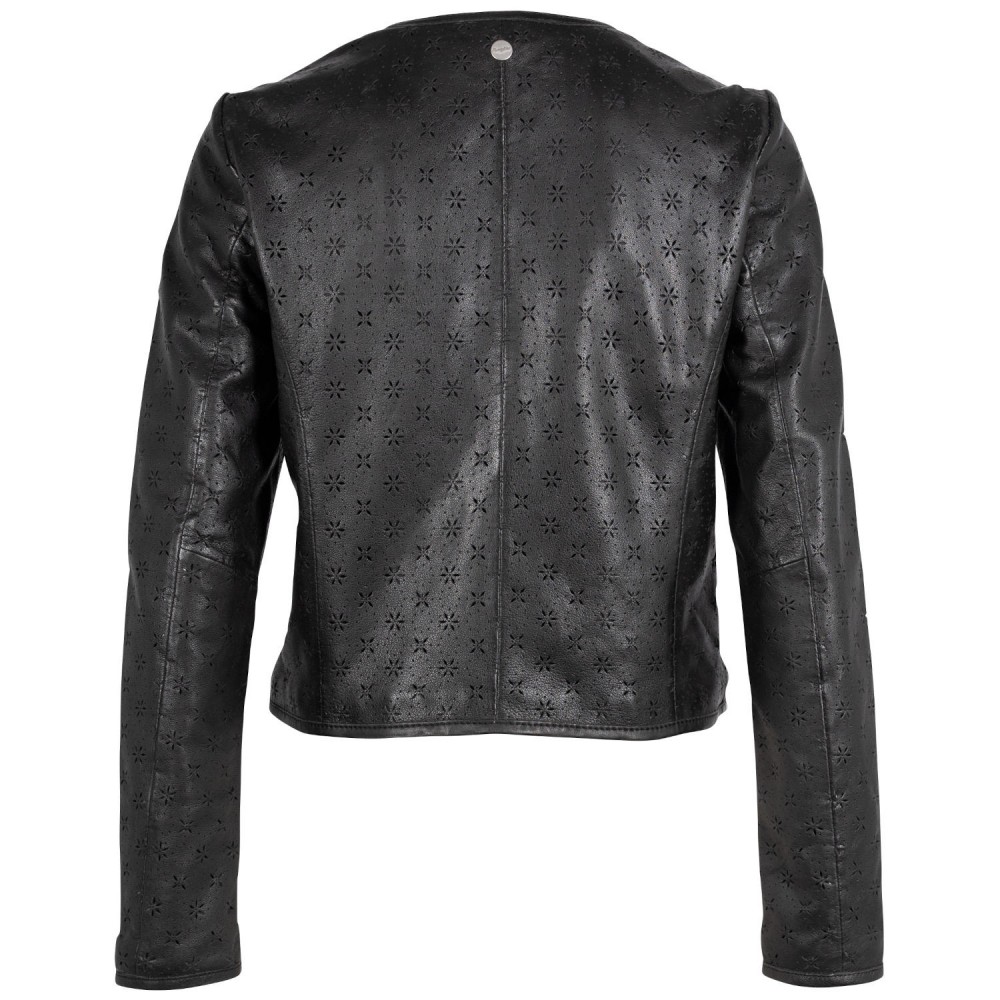 Geaca de Piele Dama Mauritius Neagra MWYalou - readytowear