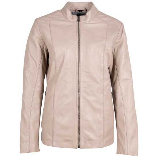 Geaca de Piele Dama Mauritius Bej MWYaria