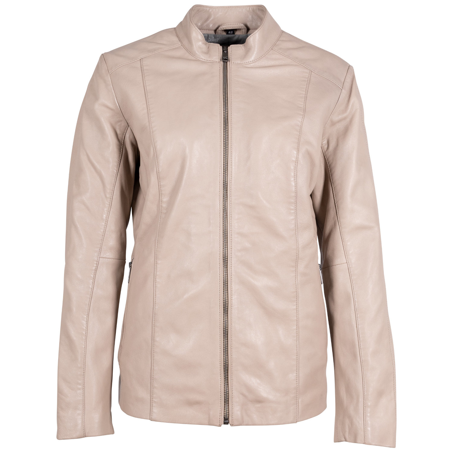 Geaca de Piele Dama Mauritius Bej MWYaria – Geci de Piele