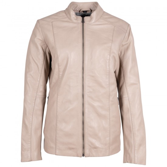 Geaca de Piele Dama Mauritius Bej MWYaria