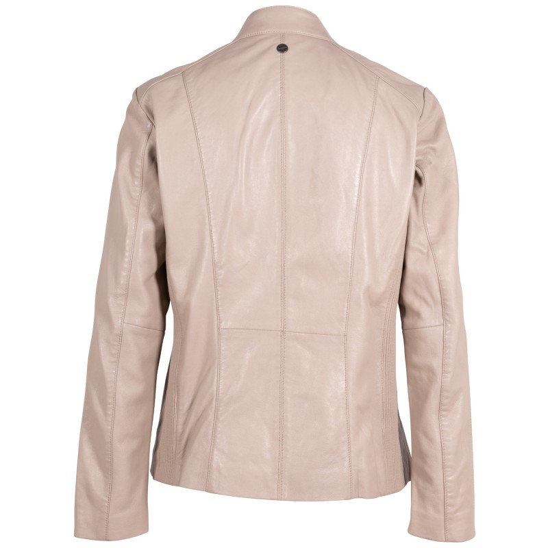 Geaca de Piele Dama Mauritius Bej MWYaria – Geci de Piele