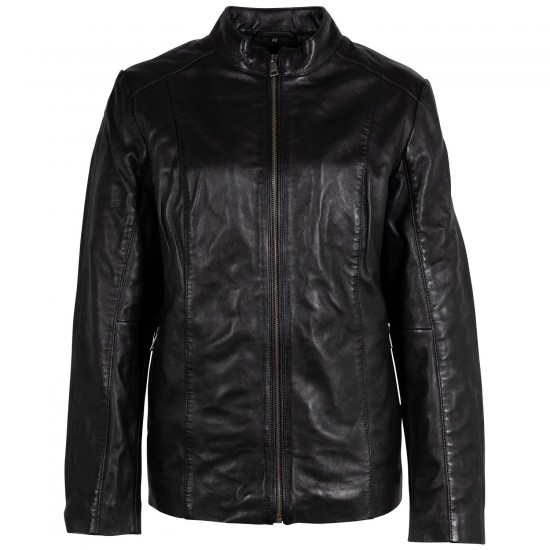 Geaca de Piele Dama Mauritius Neagra MWYaria