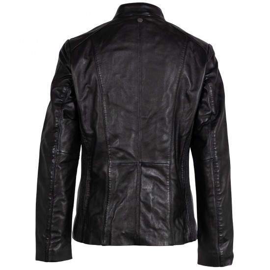 Geaca de Piele Dama Mauritius Neagra MWYaria