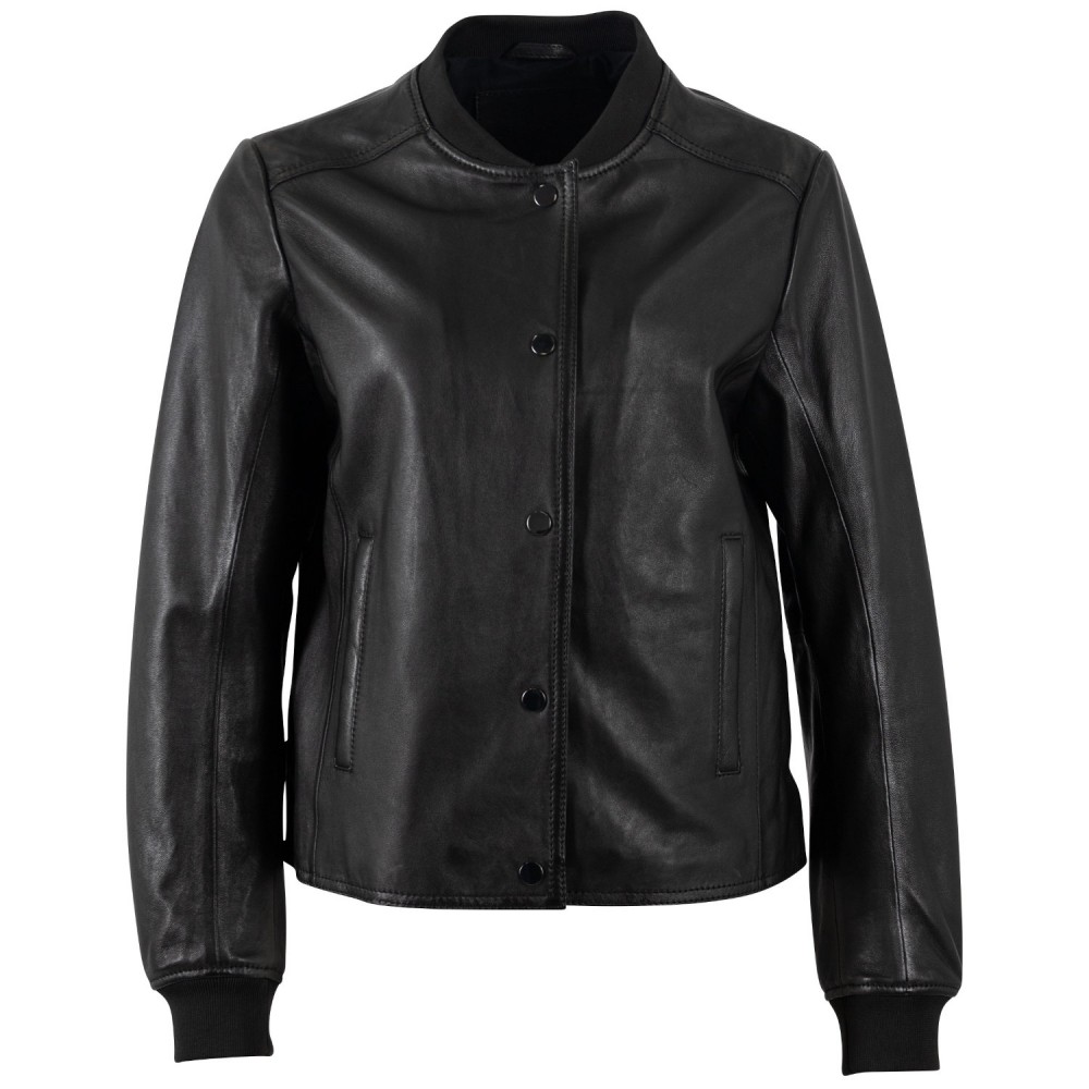 Geaca de Piele Dama Mauritius Neagra MWYele - readytowear