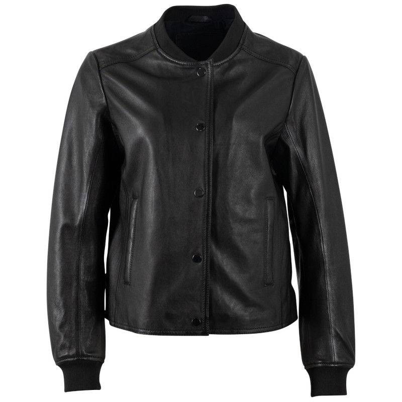 Geaca de Piele Dama Mauritius Neagra MWYele – Black Friday