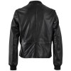 geaca piele dama mauritius neagra mwyele stil bomber capse mansete elastice