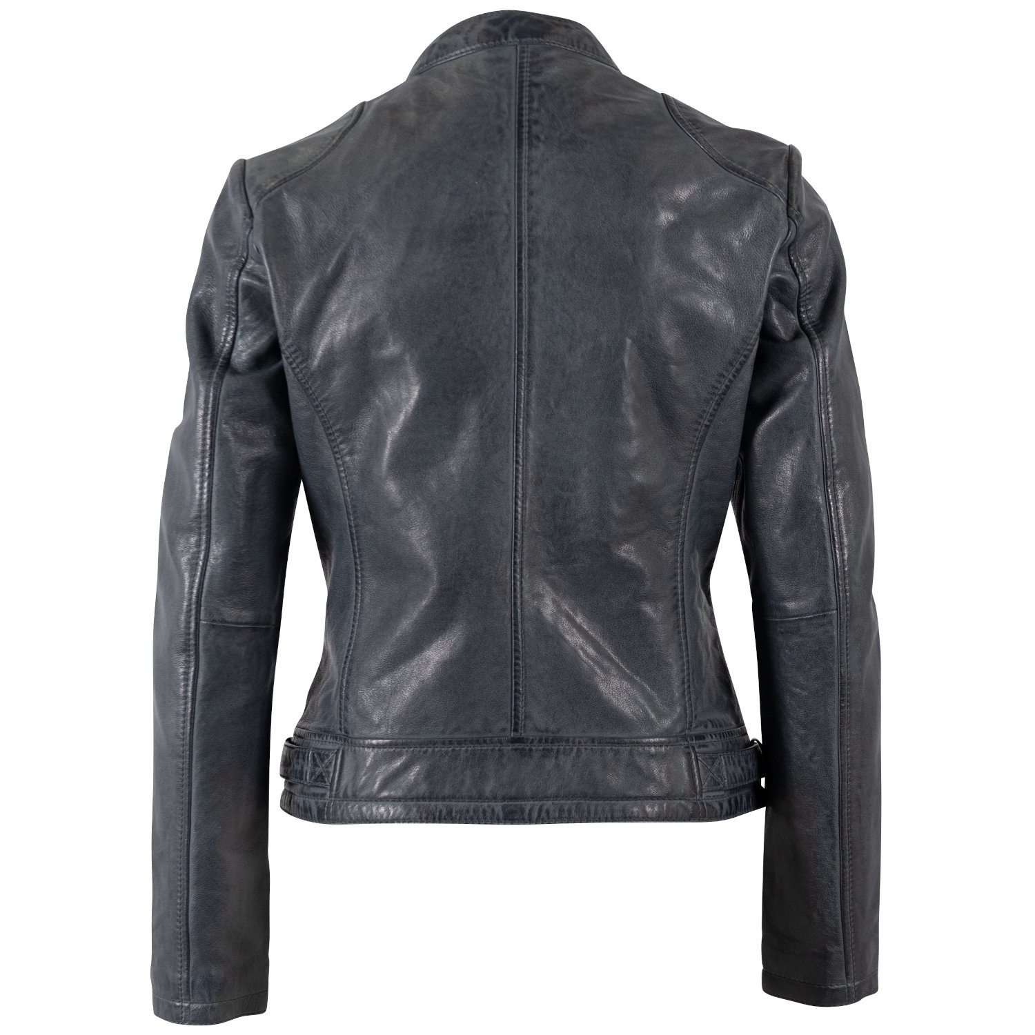 geacă de piele damă Mauritius MWYouvie albastru închis stil biker