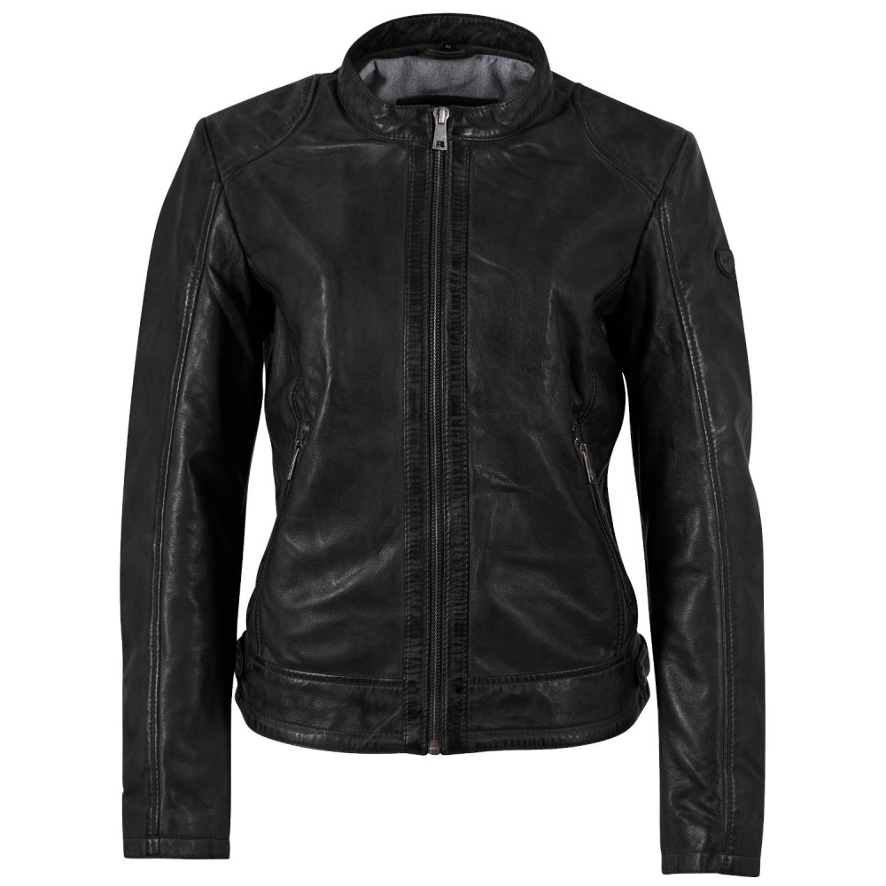 Geaca de Piele Dama Mauritius Neagra MWYouvie