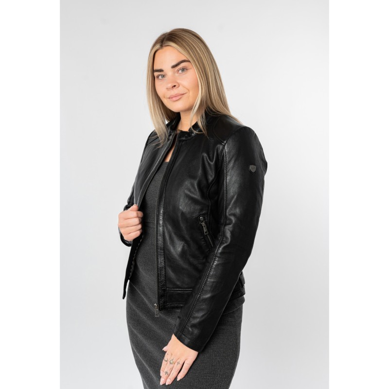 Geaca de Piele Dama Mauritius Neagra MWYouvie – Geci de Piele