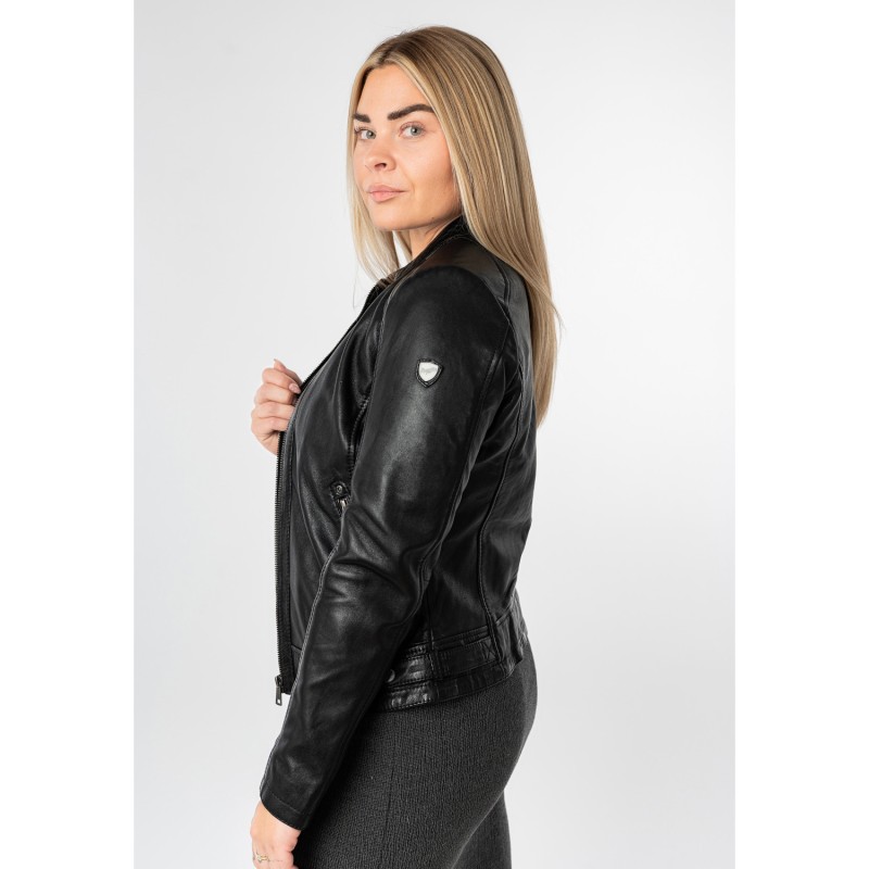 Geaca de Piele Dama Mauritius Neagra MWYouvie – Geci de Piele