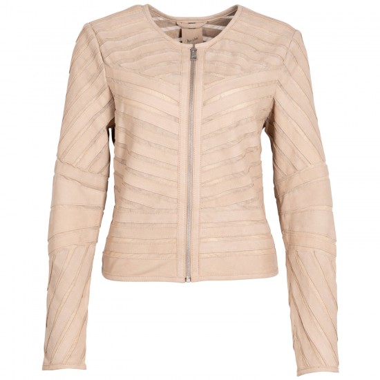 Geaca de Piele Dama Mauritius Bej MWYva