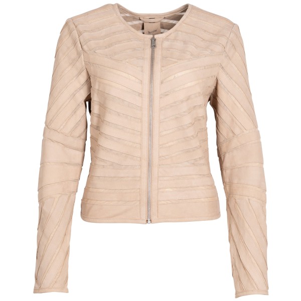 Geaca de Piele Dama Mauritius Bej MWYva