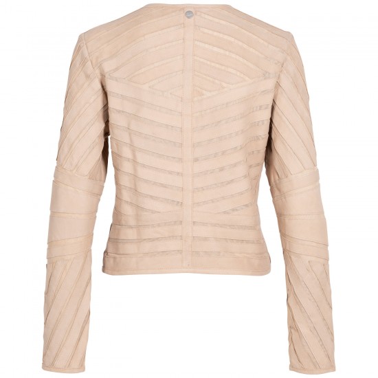 Geaca de Piele Dama Mauritius Bej MWYva