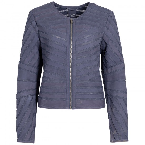 Geaca de Piele Dama Mauritius Bleumarin MWYva