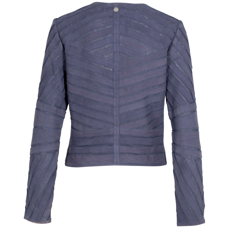 Geaca de Piele Dama Mauritius Bleumarin MWYva – Geci de Piele