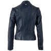 Geacă de piele damă Mauritius MWZKandi bleumarin regular fit stil biker