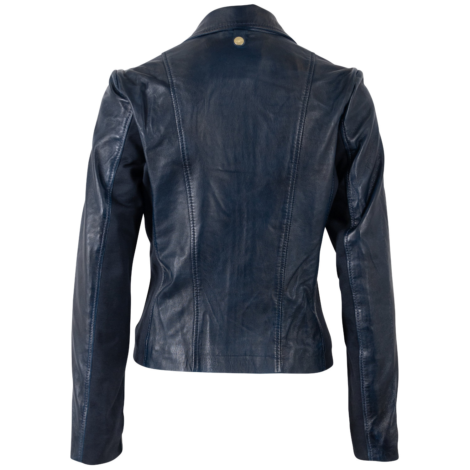 Geacă de piele damă Mauritius MWZKandi bleumarin regular fit stil biker