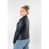 Geacă de piele damă Mauritius MWZKandi bleumarin regular fit stil biker