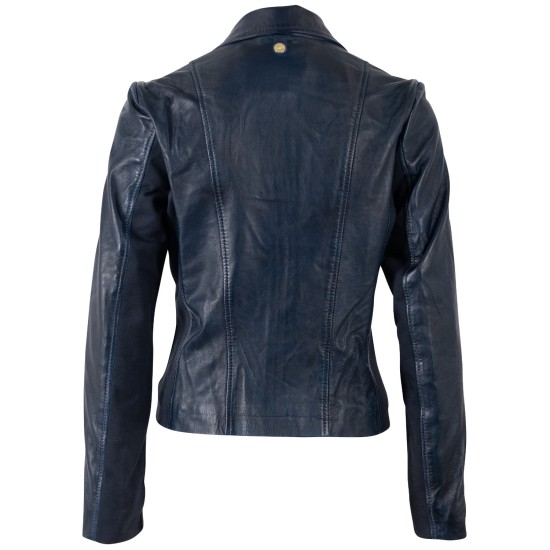 Geaca de Piele Dama Mauritius Bleumarin MWZkandi Geaca de Piele Dama Mauritius Bleumarin MWZkandi