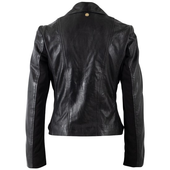 Geaca de Piele Dama Mauritius Neagra MWZkandi Geaca de Piele Dama Mauritius Neagra MWZkandi
