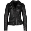 Geaca de Piele Dama Mauritius Neagra PGG - readytowear.ro