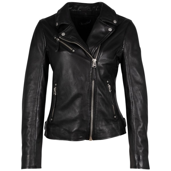 Geaca de Piele Dama Mauritius Neagra PGG