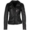 Geaca de Piele Dama Mauritius Neagra PGG – Biker Best Seller