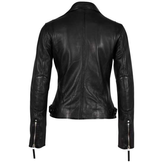 Geaca de Piele Dama Mauritius Neagra PGG