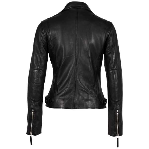 Geaca de Piele Dama Mauritius Neagra PGG