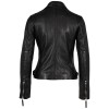 Geaca de piele dama Mauritius Neagra PGG model biker cu fermoar asimetric Geaca de Piele Dama Mauritius Neagra PGG – Biker Best Seller
