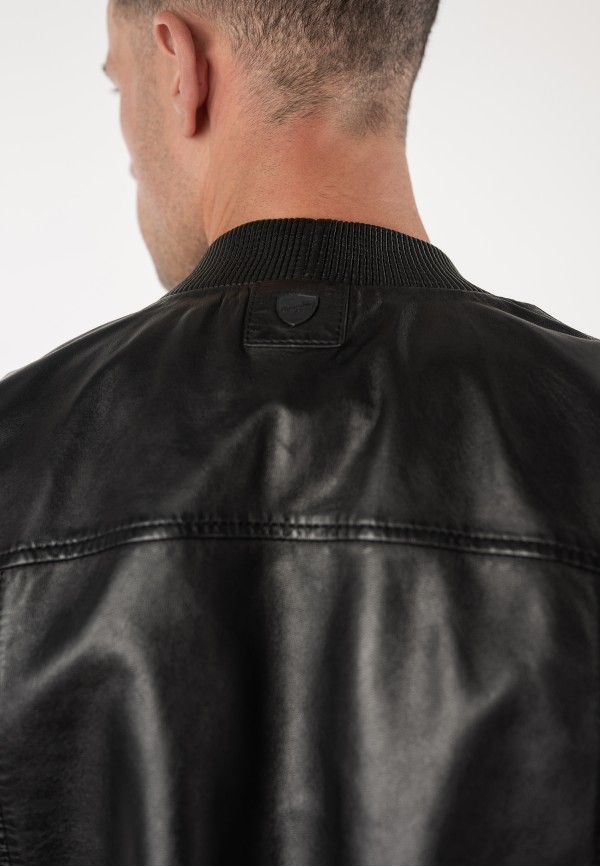 Geacă de piele neagră pentru bărbați Mauritius MMGlashy tip blouson din piele naturală — fotografia 5
