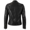 Geacă de piele bărbați Mauritius MMOnfinity neagră slim fit stil racer