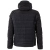 Geacă de Piele Bărbați Mauritius MMPazific Bleumarin Închis cu Inserții Textile și Glugă