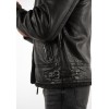 Geacă de piele îmblănită negru vintage pentru bărbați Mauritius MMPolarforce stil Sherpa