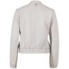 Mauritius MWAshli - Geacă de Piele Damă Off White din Piele Naturală Geacă de Piele Damă Mauritius Off White MWAshli din Piele Naturală cu Guler Drept