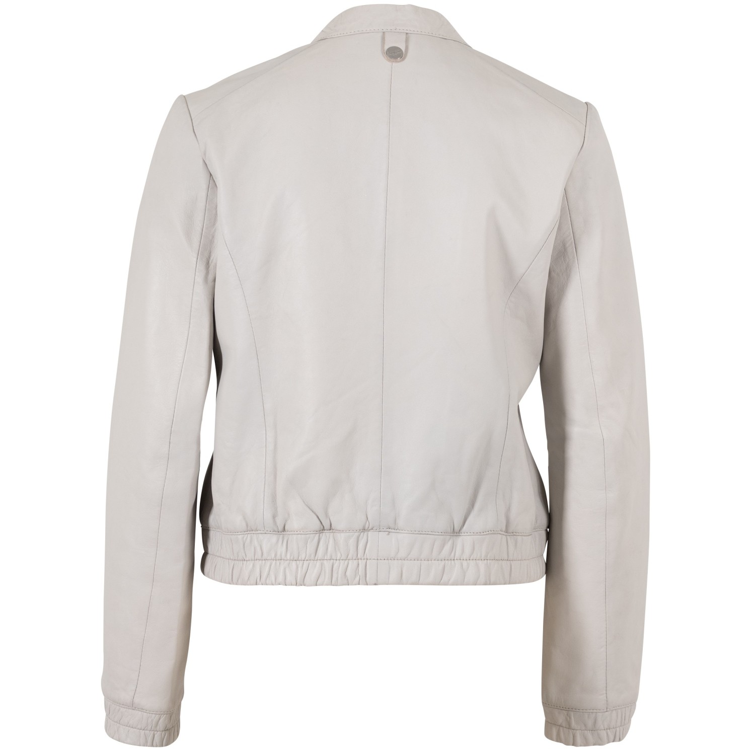 Mauritius MWAshli - Geacă de Piele Damă Off White din Piele Naturală Geacă de Piele Damă Mauritius Off White MWAshli din Piele Naturală cu Guler Drept