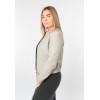 Mauritius MWAshli - Geacă de Piele Damă Off White din Piele Naturală Geacă de Piele Damă Mauritius Off White MWAshli din Piele Naturală cu Guler Drept