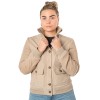 Geacă de Piele Damă Mauritius Crem MWDajana Geacă de piele velur damă Mauritius MWDajana crem, Regular Fit, cu nasturi și buzunare aplicate cu clapă