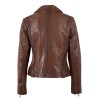 Geacă de Piele Mauritius MWFarah - Coniac Biker Style geaca piele dama mauritius coniac mwfarah regular fit stil biker asimetric
