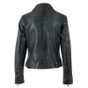 Geacă de Piele Mauritius MWFarah - Verde Închis Biker Style geaca piele dama mauritius verde inchis mwfarah regular fit stil biker asimetric