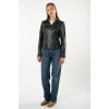 Geacă de Piele Mauritius MWFarah - Verde Închis Biker Style geaca piele dama mauritius verde inchis mwfarah regular fit stil biker asimetric
