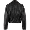 Geacă de Piele Damă Mauritius Negru MWGajana Geacă de piele damă Mauritius MWGajana negru, Regular Fit, cu rever, fermoar frontal și benzi de legare la talie