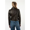 Mauritius MWKatica - Geacă Biker de Piele Damă Maro Antic Geacă Biker de Piele Damă Mauritius Maro Antic MWKatica