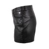 Pantaloni scurți din piele damă negri Mauritius MWLuneth din piele naturală de miel